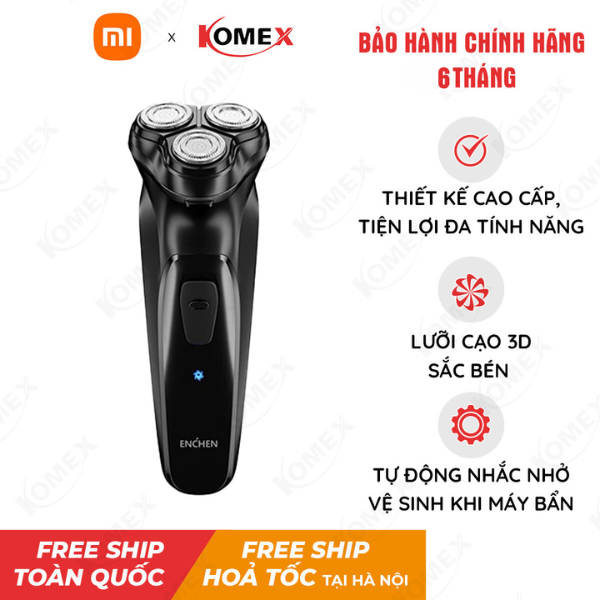 M﻿áy Cạo Râu Enchen Blackstone - Pin Sạc Siêu Bền, 3 Đầu Dao Cạo Độc Lập