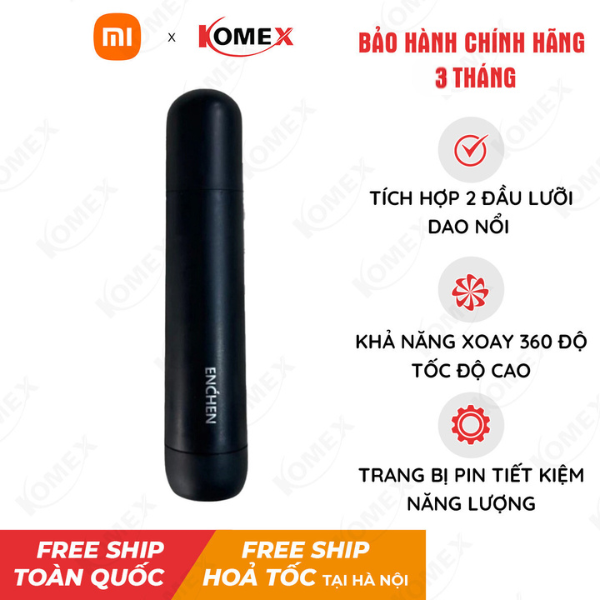 Máy cắt tỉa lông mũi Enchen EN005 - Nhỏ gọn, lưỡi dao 2 đầu xoay 360°