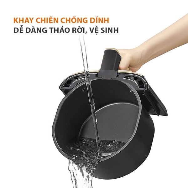 Nồi chiên không dầu GAABOR AF65M-BK01A dung tích 6.5L