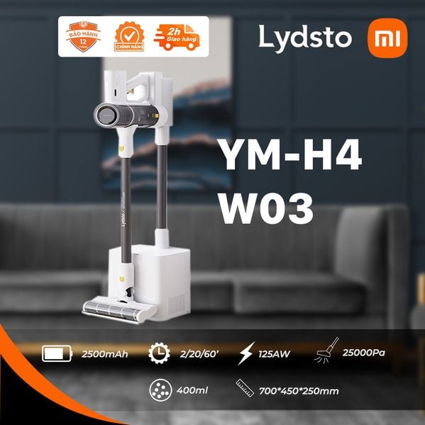 Máy hút bụi không dây cầm tay Lydsto H4 - Tự động hút rác, lực hút cực mạnh