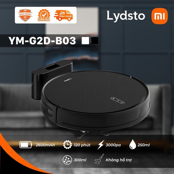 Robot Hút Bụi Lau Nhà Lydsto-YM-G2D-W03/B03, hệ thống làm sạch 3 trong 1 tiện lợi