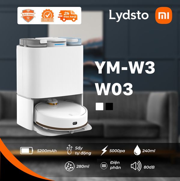 Robot Hút Bụi Lau Nhà, Tự Động Giặt Giẻ Lau Lydsto YM-W3-W03
