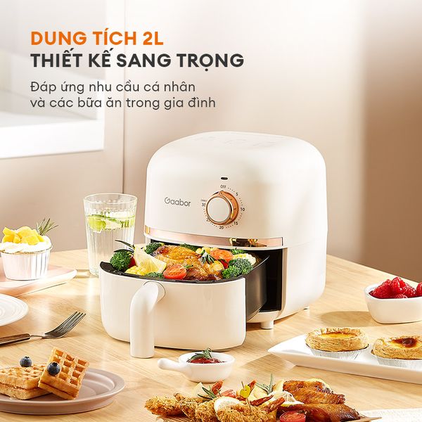 Nồi chiên không dầu mini Gaabor AF20M-YE01A 2L 900W