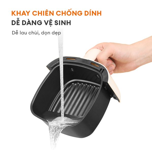 Nồi chiên không dầu mini Gaabor AF20M-YE01A 2L 900W