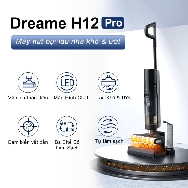 Máy Hút Bụi Lau Nhà Không Dây Dreame H12 Pro