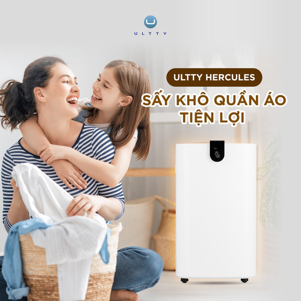Máy hút ẩm tích hợp tính năng lọc không khí U ULTTY HERCULES - Công suất hút mạnh mẽ 30L/ngày với 4 Chế độ hút ẩm thông minh