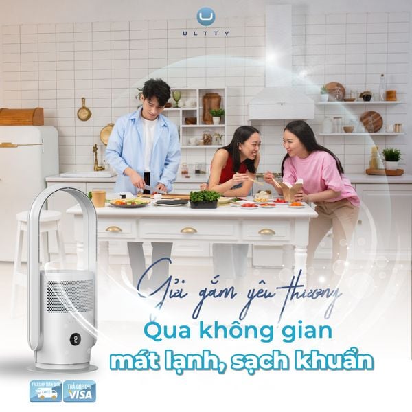 Quạt lọc không khí thông minh Ultty SKJ-CR021 - Hẹn giờ 1-8 tiếng, màng học Hepa H13 loại bỏ bụi bẩn, vi khuẩn