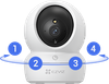 Camera WiFi EZVIZ trong nhà H6c Pro 2K 4MP (gọi điện qua app, quay 360°)