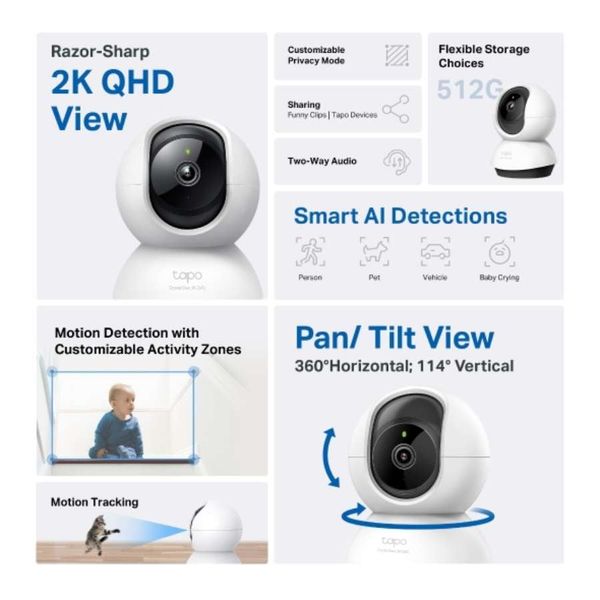Camera IP Wifi trong nhà TP-LINK Tapo C220 4MP