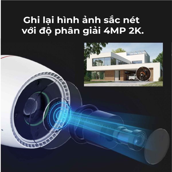 Camera Wifi EZVIZ 4MP 2K ngoài trời H3C4MP