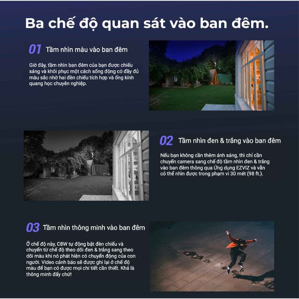 Camera Wifi EZVIZ ngoài trời 4MP 2K C8WC4MP