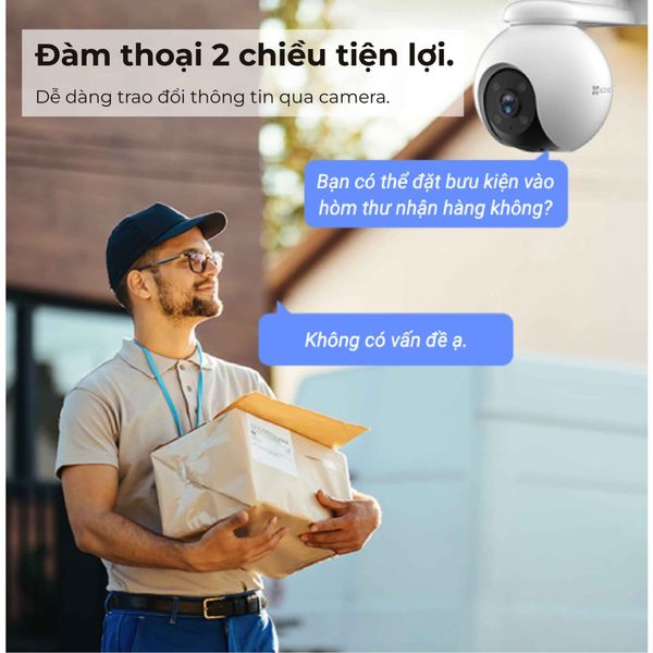 Camera Wifi EZVIZ quay quét ngoài trời 5MP 3K H8PRO5MP