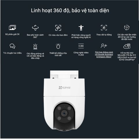 Camera Wifi EZVIZ quay quét ngoài trời 3MP 2K H8C3MP