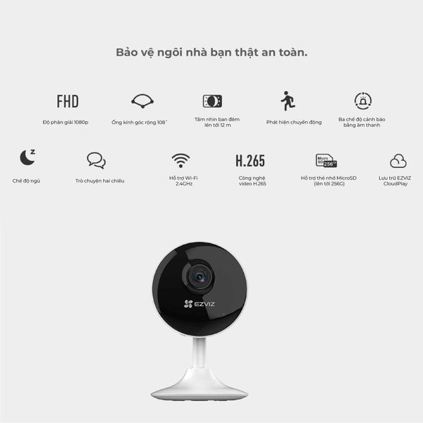 Camera Wifi EZVIZ trong nhà 2MP 1080P C1C-B