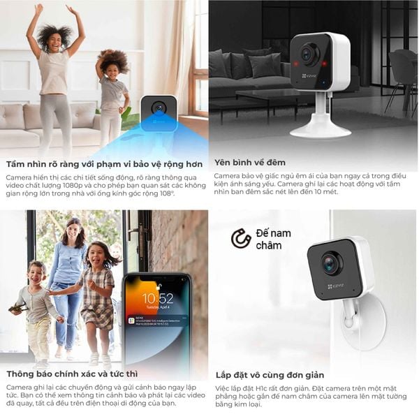Camera Wifi EZVIZ trong nhà 2MP 1080P H1C