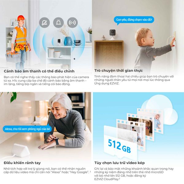 Camera Wifi EZVIZ trong nhà 2MP 1080P H1C