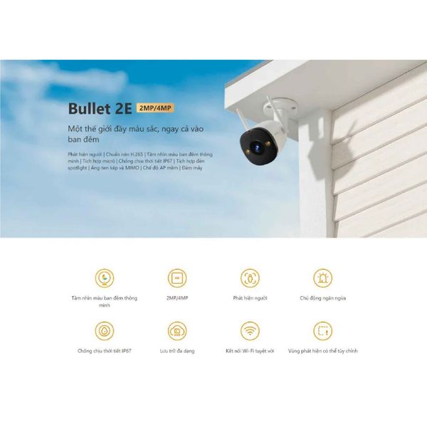 Camera Wifi IMOU ngoài trời 4MP 2K Bullet IPC-F42FEP-D