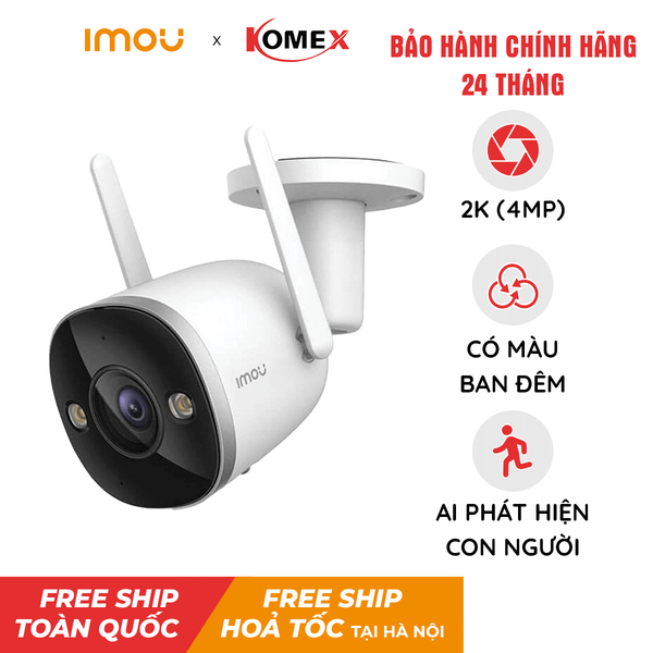 Camera Wifi IMOU ngoài trời 4MP 2K Bullet IPCF42FPD Komex Digital