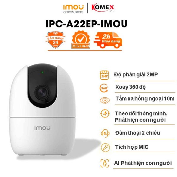 Camera Wifi trong nhà IMOU IPC-A32EP-L, quay quét 360, 3MP, đàm thoại hai chiều