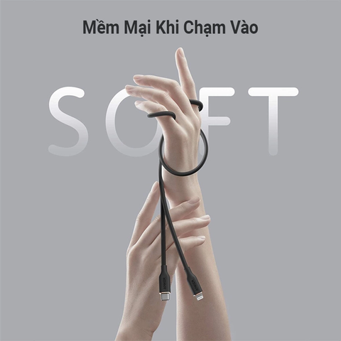 Cáp sạc Iphone Type C Anker PowerLine III Flow-A8662, dài 0.9m