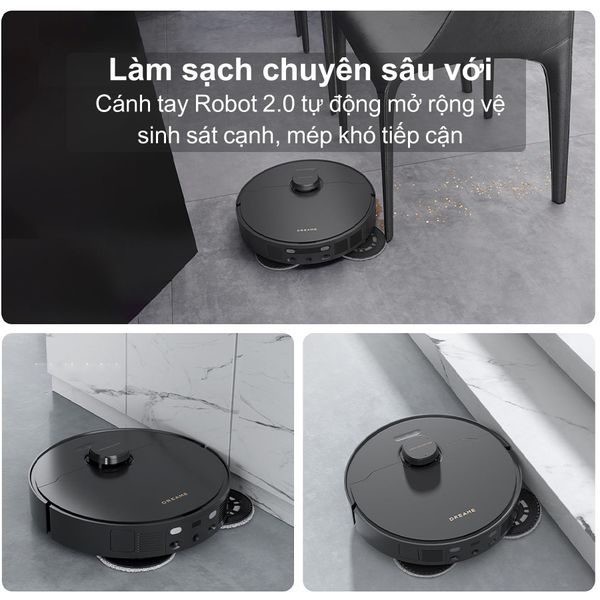 Robot hút bụi lau nhà Dreame X30 Ultra -  lực hút 8300Pa, Chổi chính Tricut tự động cắt tóc, chống rối