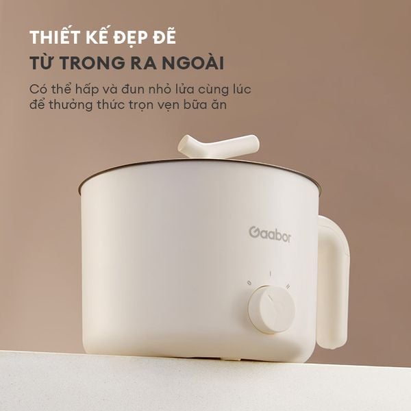 Nồi lẩu điện mini GAABOR GR-N15A đa năng 1,5L 600W