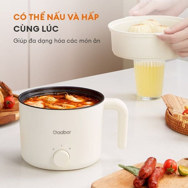 Nồi lẩu điện mini GAABOR GR-N15A đa năng 1,5L 600W