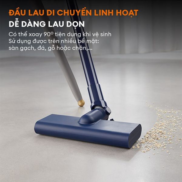 Máy hút bụi cầm tay Gaabor GVCW-M16Y02 - Lực hút 16KPa, xoay 90 độ, 5 lớp lọc