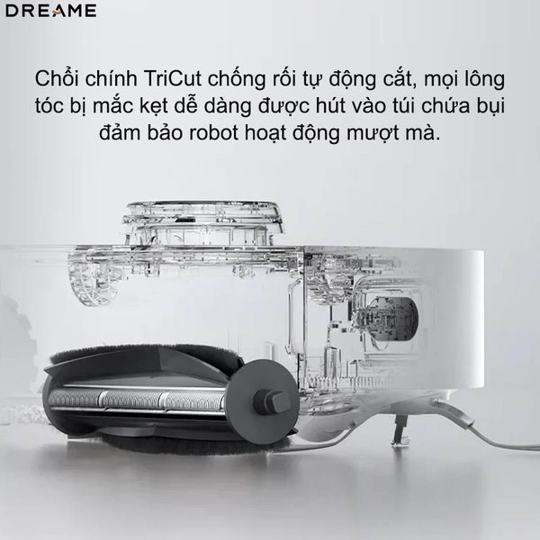 Phụ kiện chổi chính Tricut tự cắt tóc chống rối dùng cho Dreame X30 Ultra / L20 Ultra / L10 Series