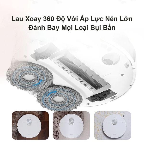 Robot hút bụi lau nhà  thông minh Dreame L10  Prime - Lực hút 4000Pa, bơm xả nước tự động