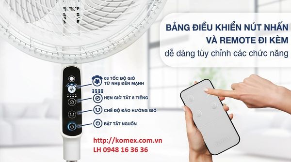 Quạt đứng Tefal 6 cánh VH689690, màu trắng