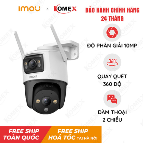 Camera Wifi 2 mắt ngoài trời IMOU Cruiser Dual 10MP IPC-S7XP-10M0WED