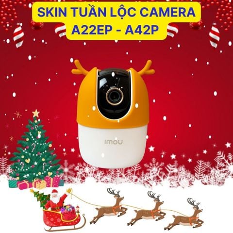 Skin tuần lộc Camera imou A22EP , A42P Skin trang trí cho camera