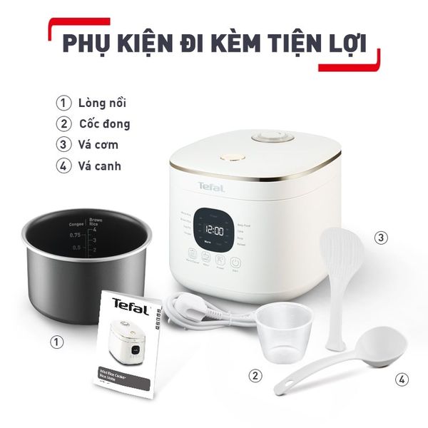 Nồi cơm điện tử Tefal Rice Mate Mini 0.7L RK515168