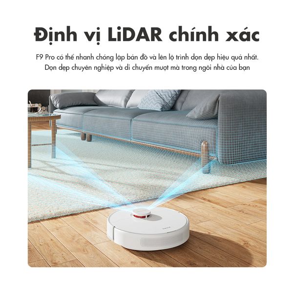 Robot hút bụi lau nhà Dreame F9 Pro - Quét dọn & lau sàn 2 trong 1, lực hút mạnh 2500Pa