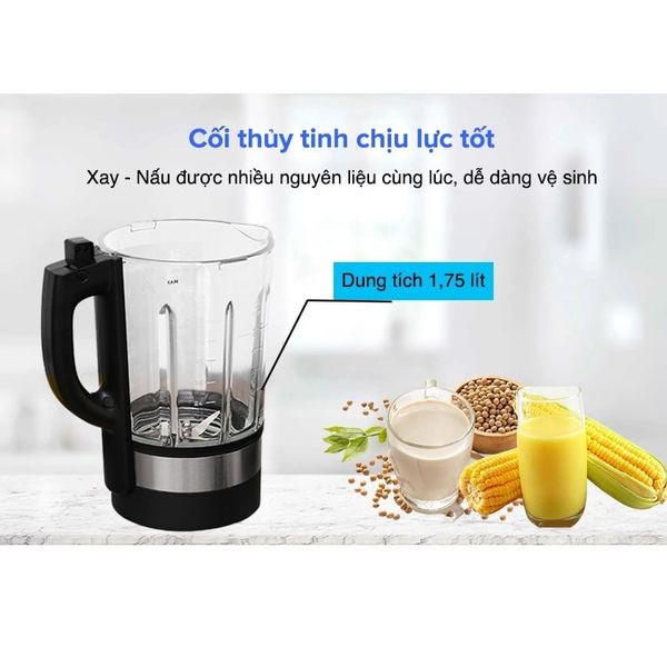Máy làm sữa hạt, xay sinh tố đa năng Tefal BL967B66 - Dung tích 1.75L, 12 chức năng