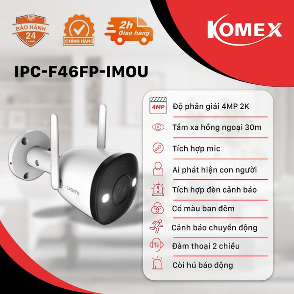 Camera IMOU IPC-F46FP IMOU 2K (4MP) ngoài trời
