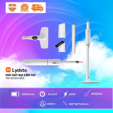 Máy Hút Bụi Không Dây Cầm Tay Lydsto H3 - Công suất 120W, lực hút 16KPA