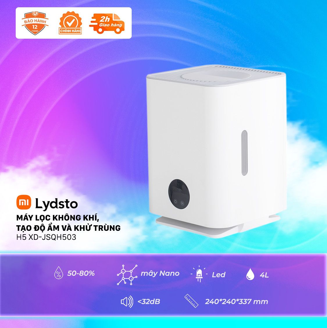  Máy Tạo Độ Ẩm Không Khí Phun Sương Lydsto H5 XD-JSQH503 EU 