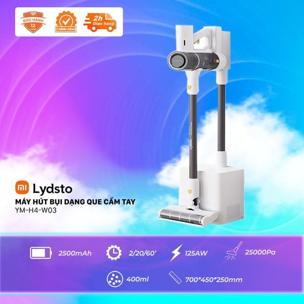 Máy hút bụi không dây cầm tay Lydsto H4 - Tự động hút rác, lực hút cực mạnh