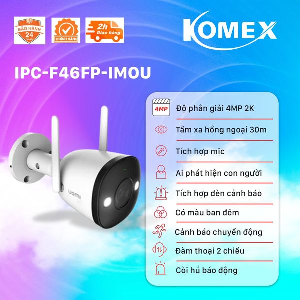 Camera IMOU IPC-F46FP IMOU 2K (4MP) ngoài trời