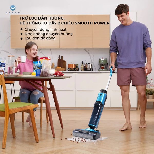 Máy Lau Nhà Hút Bụi Thông Minh U Ultty SCW18 - Lực hút 16K Pa, khử khuẩn UV LED