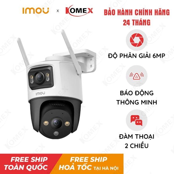 Camera 2 mắt ngoài trời IMOU Cruiser Dual 6MP IPC-S7XP-6M0WED