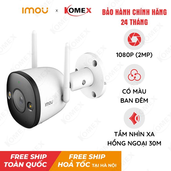 Camera Wifi IMOU ngoài trời 2MP Full Color Bullet IPC-F22FP-D