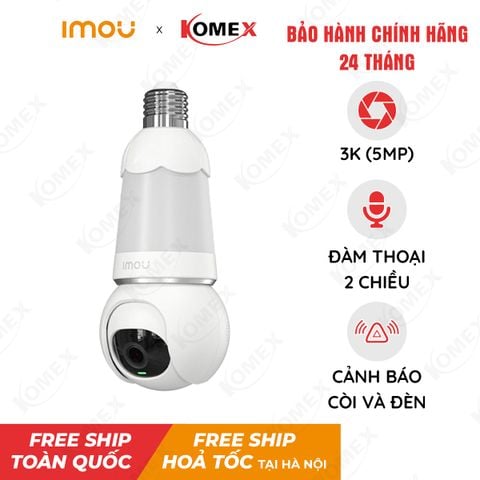 Camera Wifi IMOU trong nhà bóng đèn 5MP IPC-S6DP-5M0WEB