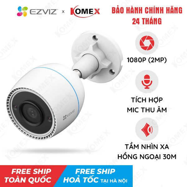 Camera Wifi EZVIZ ngoài trời 2MP C3TN2MP (1080P, Tích hợp thu âm)