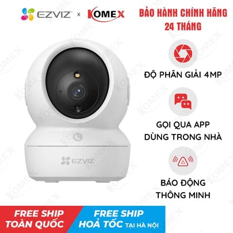 Camera WiFi EZVIZ trong nhà H6c Pro 2K 4MP (gọi điện qua app, quay 360°)
