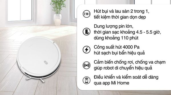 Robot Hút Bụi Lau Nhà Xiaomi Vacuum E10 (BHR6783EU)