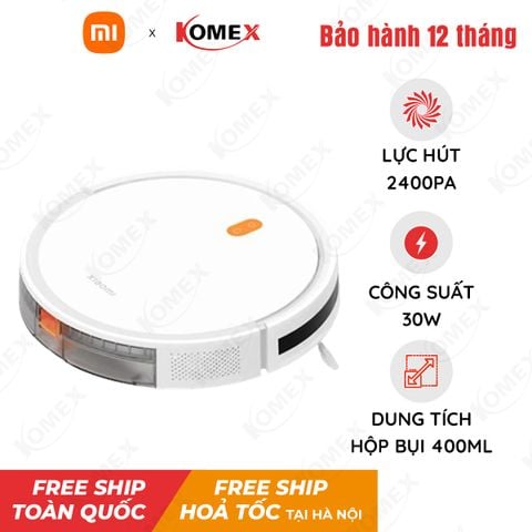 Robot hút bụi lau nhà Xiaomi Vacuum E5 - Lực hút 2000Pa, 3 chế độ hút hoạt động trong 110 phút