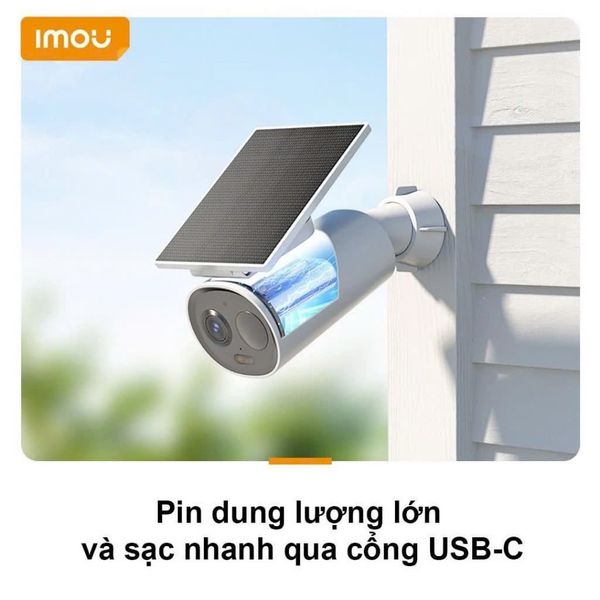 Camera IP Wifi ngoài trời IMOU Cell 3C AIO IPC-K9DCP-3T0WE-V2, Camera Dùng Pin Tích Hợp Tấm Sạc